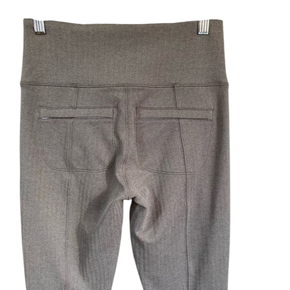 😁Athleta Delancey Herringbone Tight Gray Leggings Back Pockets Size XS - Picture 5 of 12